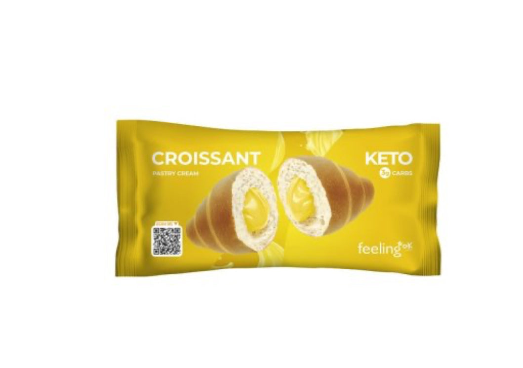 Croissant ripieno di crema pasticcera